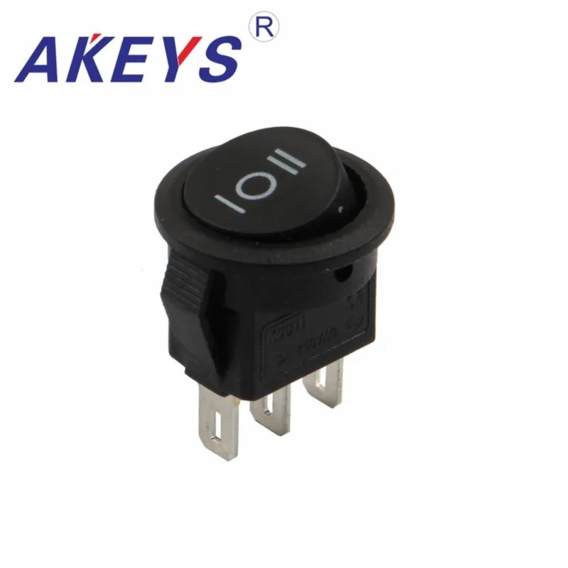 

10 шт. круглые выключатели AKEYS KCD1-203-3P