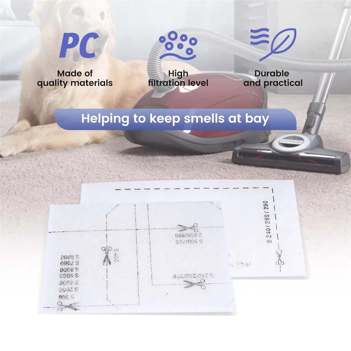 5 пар сменных аксессуаров для пылесоса Универсальный фильтр двигателя