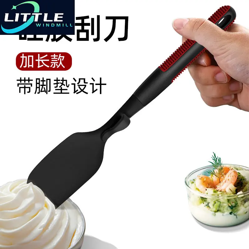 

Baking Pastry Food Grade Silicone Scraper Heat Resistant Kitchen Utensils Butter Cream Mixing Non Stick Cake Tools