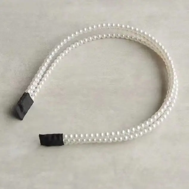 Charming Retro Pearl Hair Band Korean Sweet Elegant Multi Layered Design Headband Banquet Hair Accessories for Women Headdress