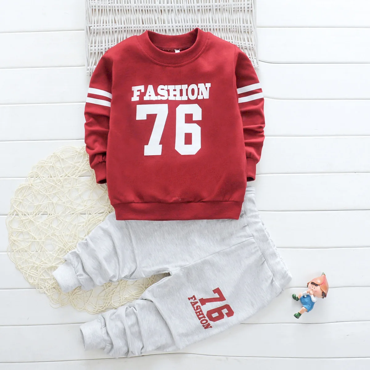 

Children Sport T-shirt Set Autumn New Boy Girl Baby Letter Print Long Sleeve Tops + Pencil Pants 2pcs Suit Kid Cotton Shirt Sets
