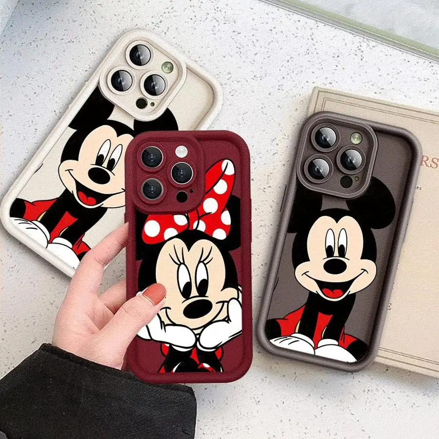 Disney Mickey Minnie Mouse Case for OPPO A5 A7 A9 A11 A15 A17 A16e A53 A54 A57 A38 A17k A58 4G A31 A35 A18 A78 A76 Cover