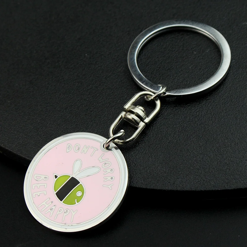 

Брелок для ключей в виде пчелы, серебристого цвета