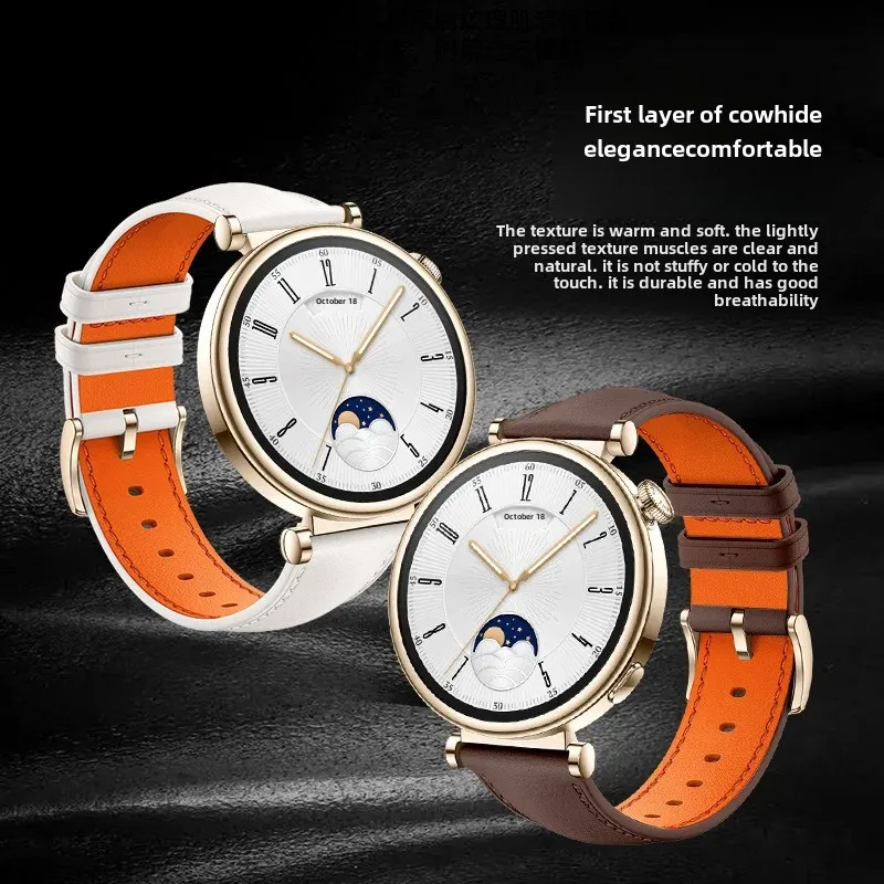 Для Huawei GT4 Watch4 Pro ремешок из натуральной кожи официальный GT2 мужской женский Honor