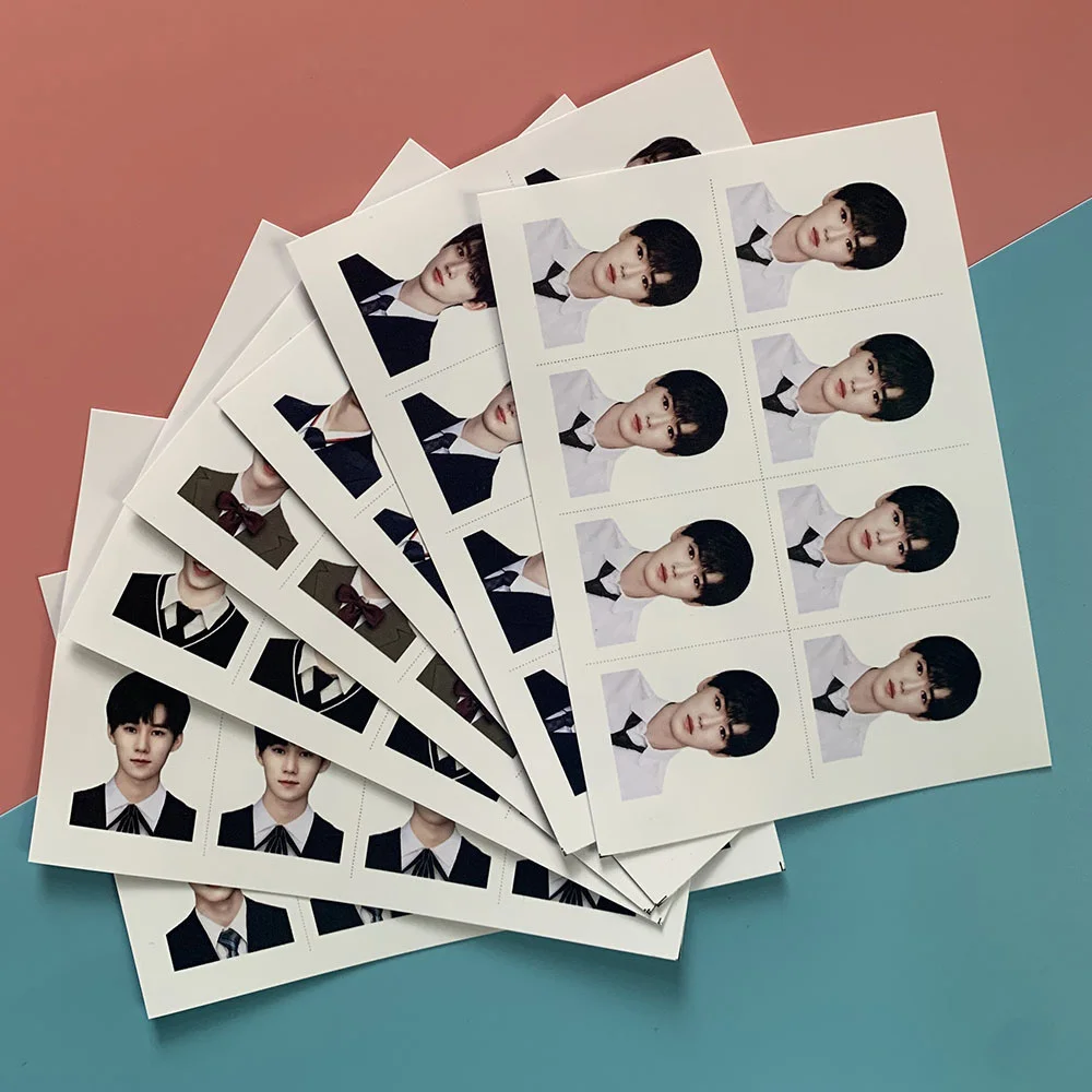 Idols Group TNT Лидер продаж HD ID-Photo Song Yaxuan Ma Jiaqi Ding Chengxin One Inch White Background Passort Wallet Photo Fans Gift