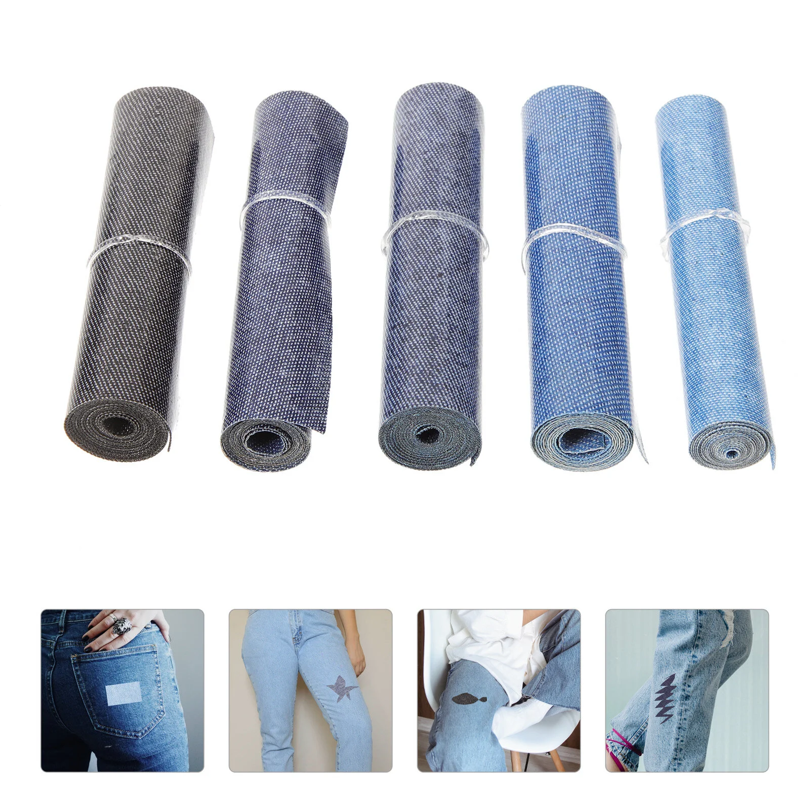 

Banner Dress Sewing Fiber Cloth Patches Decorative Jean Repair Kit Inside Clothes DIY Craft