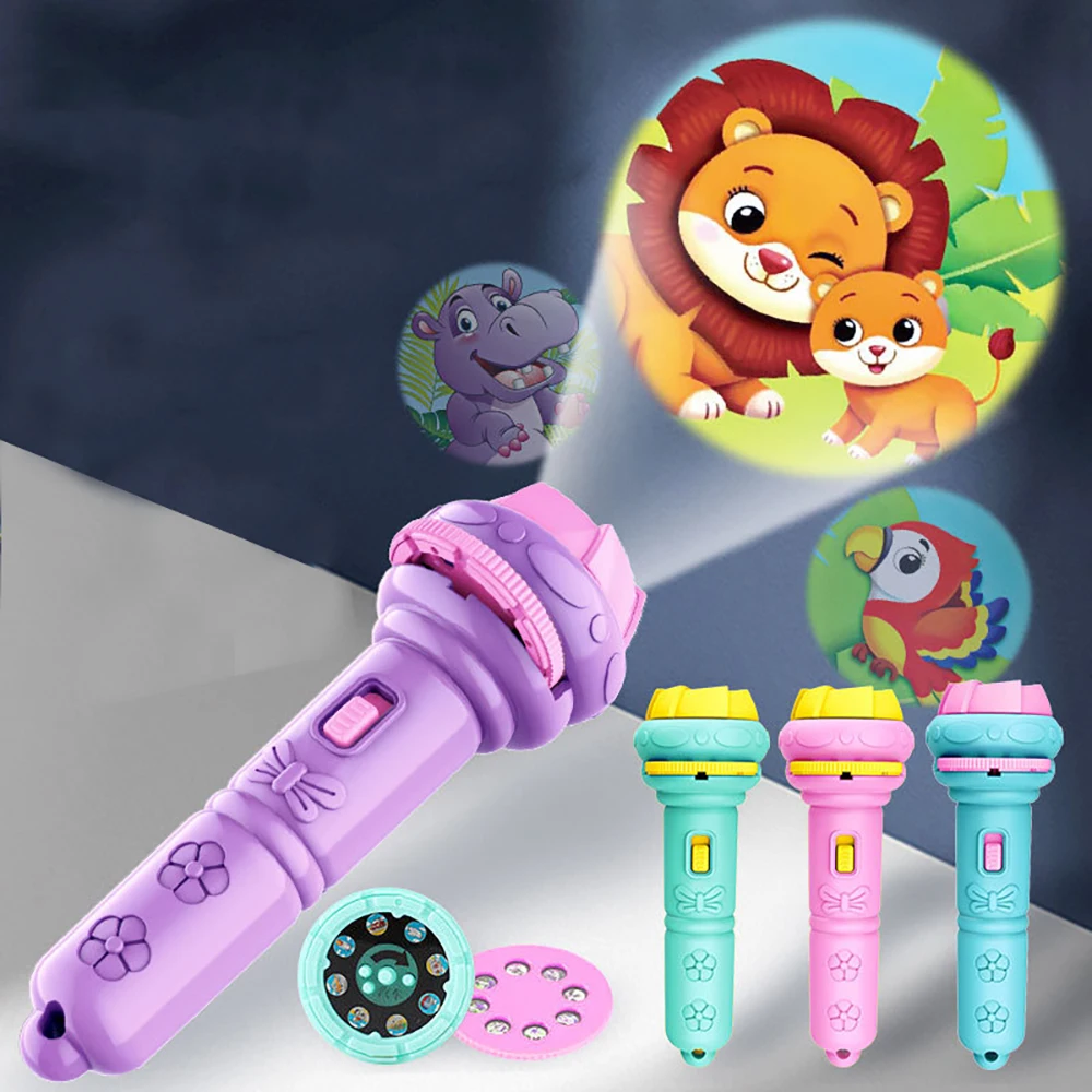 

Flashlight Projector Torch Lamp Toy Cute Cartoon Creativity Toy Torch Lamp Toy Baby Sleeping Story Book without Battery