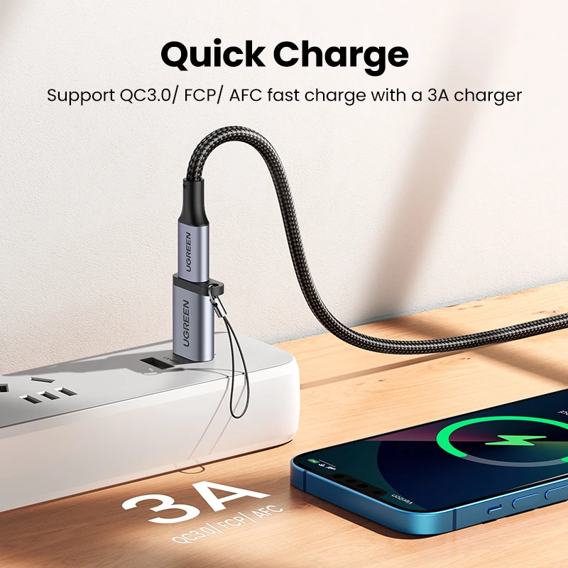 Ugreen USB Type C Adapter USB 3.0 Male to USB 3.1 Type C Female USB C Adapter for PC Laptop Samsung Huawei Earphone USB Adapter