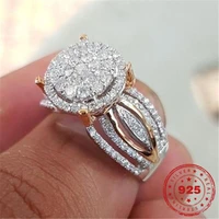 s925 sterling sliver color 2 carat diamond style ring anillos bizuteria femme gemstone jewelry anillos mujer diamond ring
