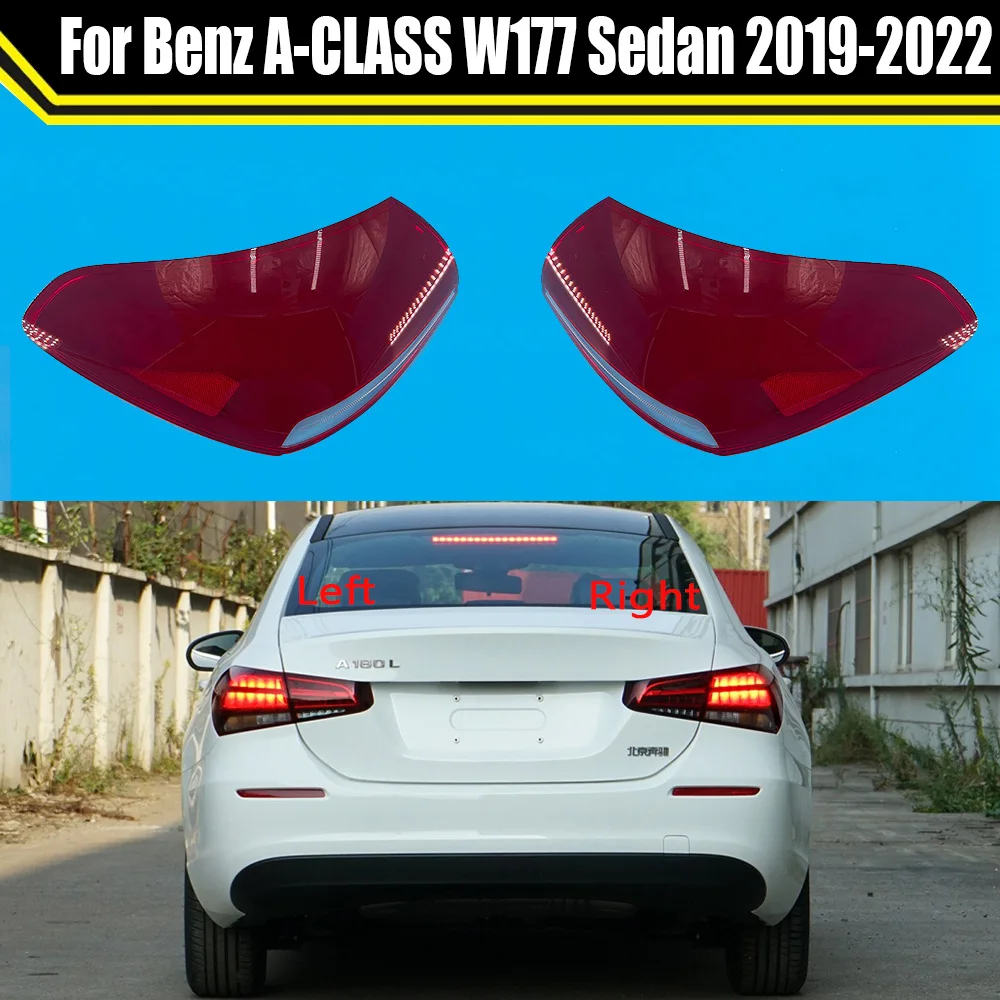 For Benz A-CLASS W177 Sedan 2019 2020 2021 2022 Car Rear Outer Lamp Tail Lamp Cover Rear Lamp Shell Replace Original Lampshade