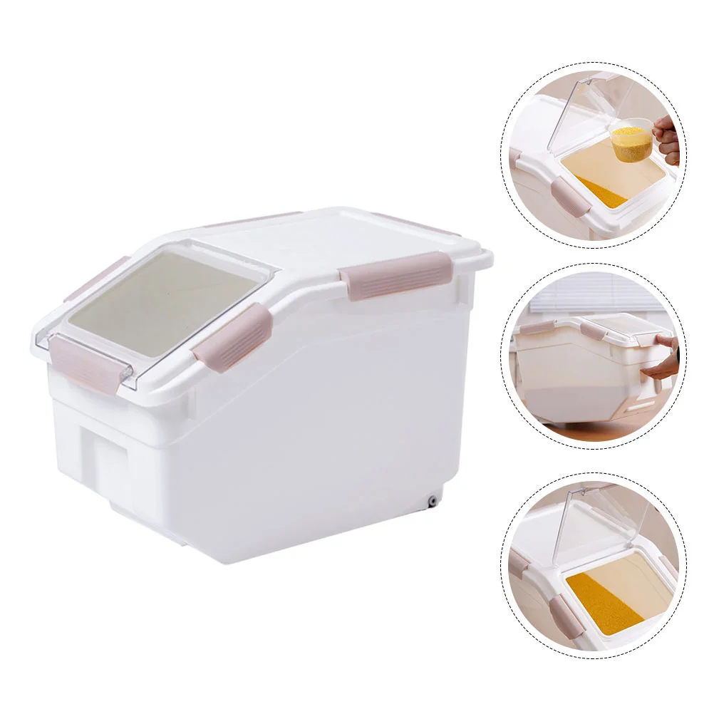 

Контейнер для хранения риса, пищевая коробка, Диспенсер, кухонные контейнеры, контейнер крупа мука, зернистая собака, большая банка, сухая к...