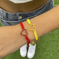 boho colorful woven rope string chain bracelets on hand women summer adjustable braided bangles friendship egirl y2k jewelry new