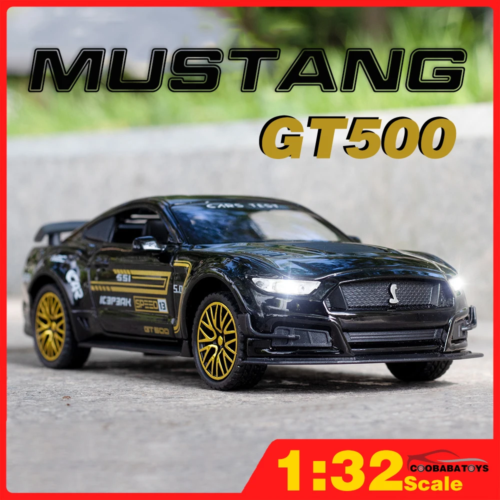 

Scale 1/32 Mustang GT500 Metal Diecast Alloy Toys Cars Models Trucks For Boys Children Kids Vehicles Hobby & Collectibles