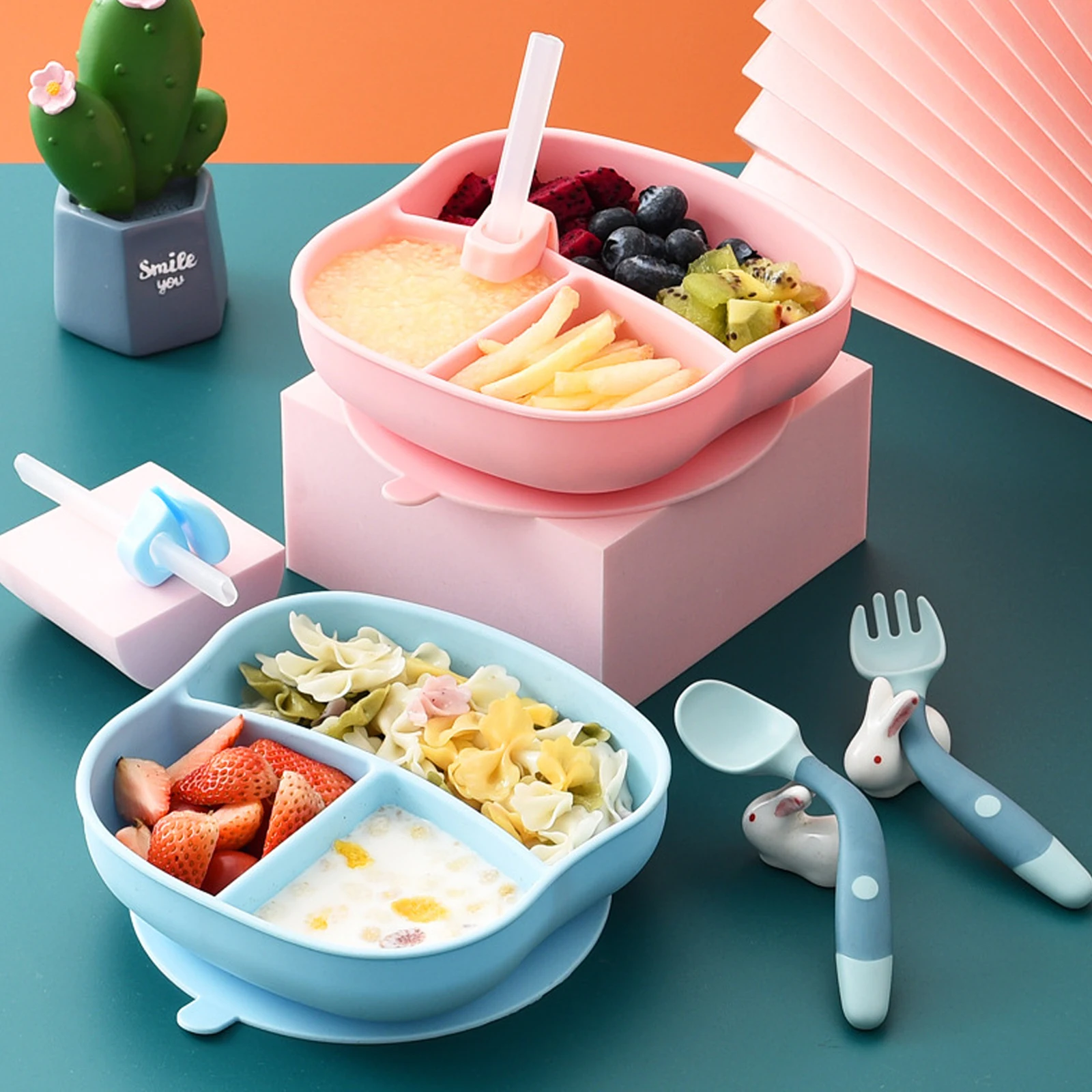 Силиконовый поднос для отлучения ребенка нескользящая присоска мытья в