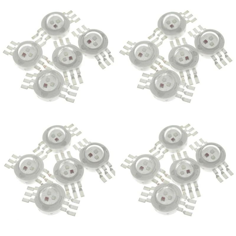 

20Pcs 3X3W High Power RGB Red Green Blue LED Light Lamp Energy Saving Lamp Beads Bulbs 6PIN 45MIL 3W High Power Chip