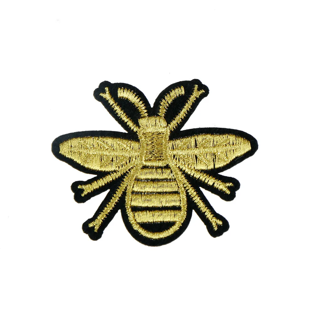 

1PC Bee Honey Patches Embroidery Iron On Patch Embroidered Patch For Clothing T-shirt Decoration Accessories