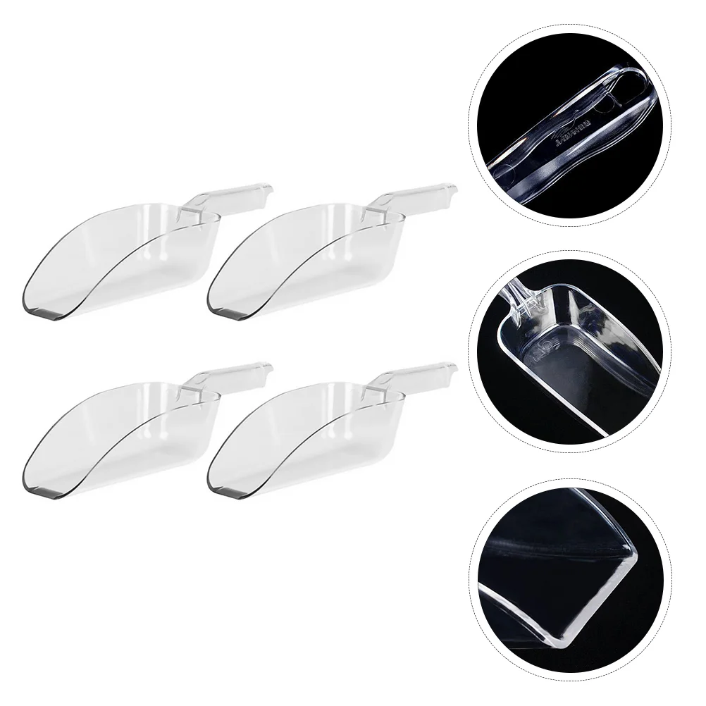 

4 Pcs Popcorn Flour Stainless Steel Spoons Kitchen Supply Measuring Cups Creative Ice Metal Multi-functional Scoop