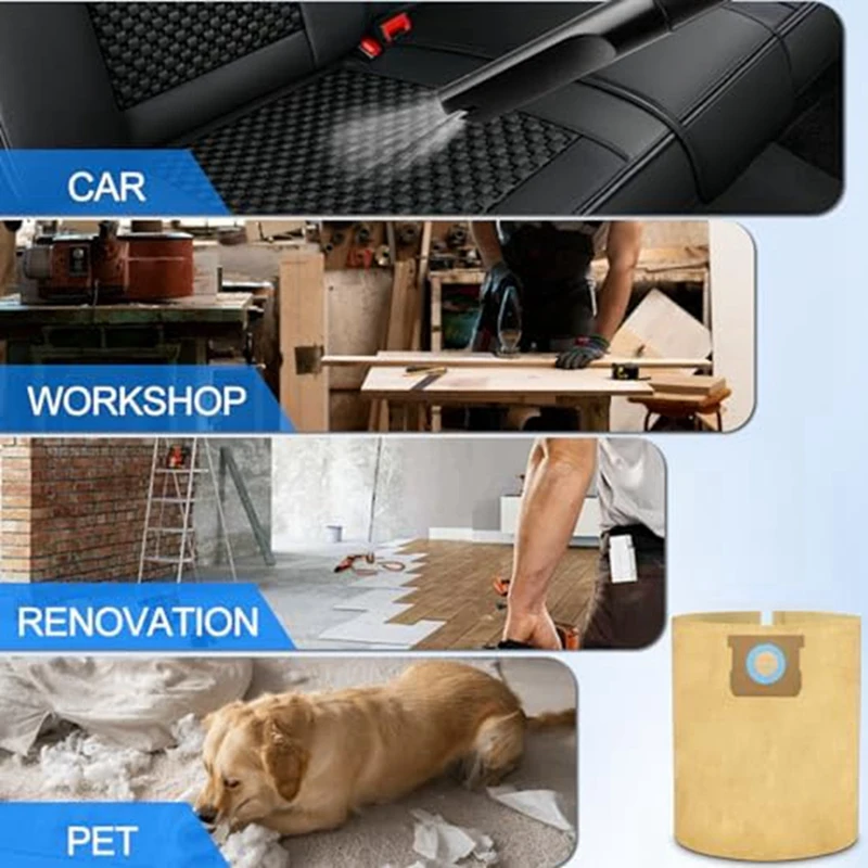 Детали для пылесоса Dewalt 12-16 галлонов влажный/сухой вакуум одноразовый