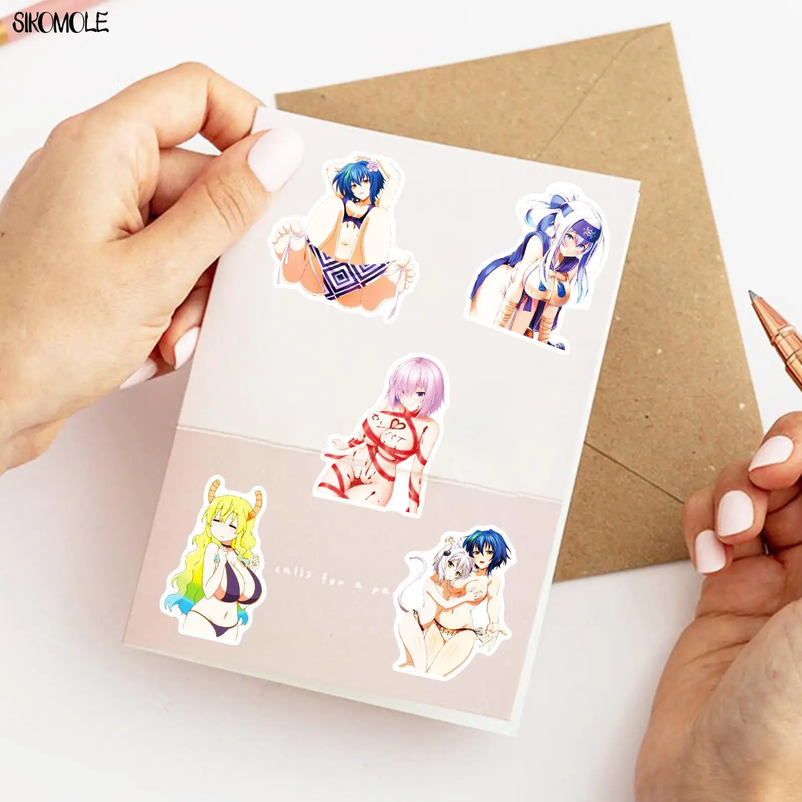 Стикеры аниме Hentai Sexy Girl Waifu наклейки сделай сам для игрушек багажа ноутбука