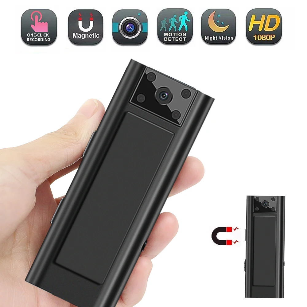 

Мини-камера HD 1080P, портативный цифровой видеорегистратор, Автомобильный регистратор, мощная магнитная мини-камера ночного видения