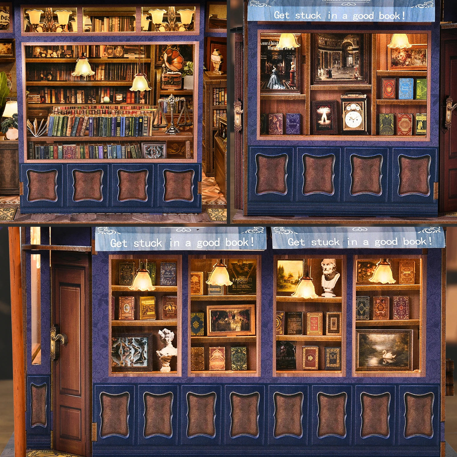 DIY Book Nook Kit Notting Hill Bookstore Деревянный книжный магазин Кукольный домик со вставкой для книжной полки 3D Декор-головоломка для подарка (art.: 3920d43ce71ac) - 3920d43ce71ac