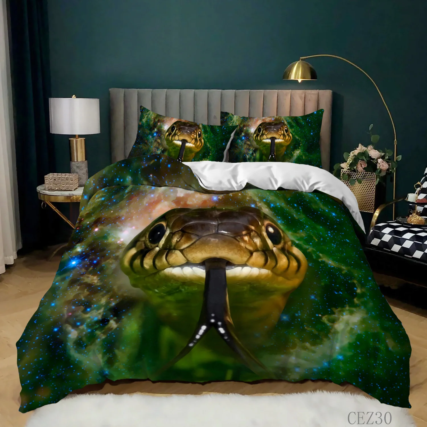 

3D Horror Snake Style Bedding Set For Bedroom Soft Comforter Duvet Cover Bedspreads For Bed Linen Comefortable Quilt Pillowcase