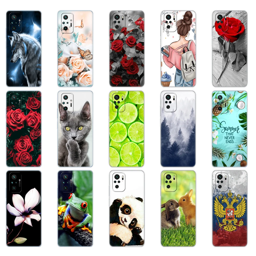 For Xiaomi Redmi Note 10 Case 4G 5G cover For Redmi Note 10 Pro Global Version Phone back Cover redmi Note 10s Bumper Etui Funda