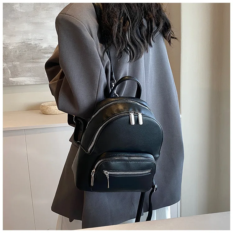 Новый однотонный рюкзак из мягкой пу кожи Tingting модный и простой