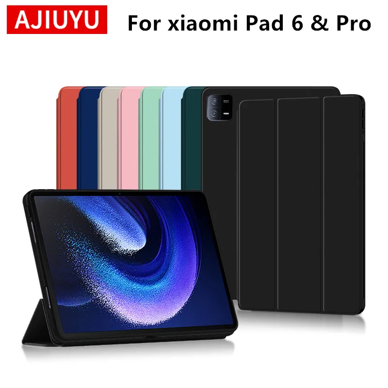 AJIUYU Xiaomi Pad 6 Pro Smart Cover Чехол Ультратонкий Защитный Из Искусственной Кожи Для MiPad 2023