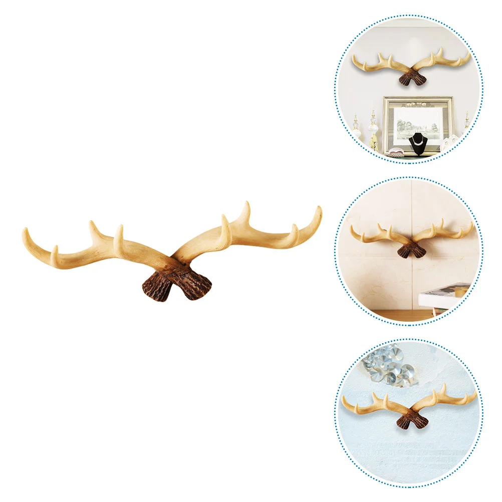 

Wall Hook Hanger Coat Antler Hooks Mounted Clothes Deer Rack Decorative Retro Party Key Antlers Mount Umbrella Hatbathroom