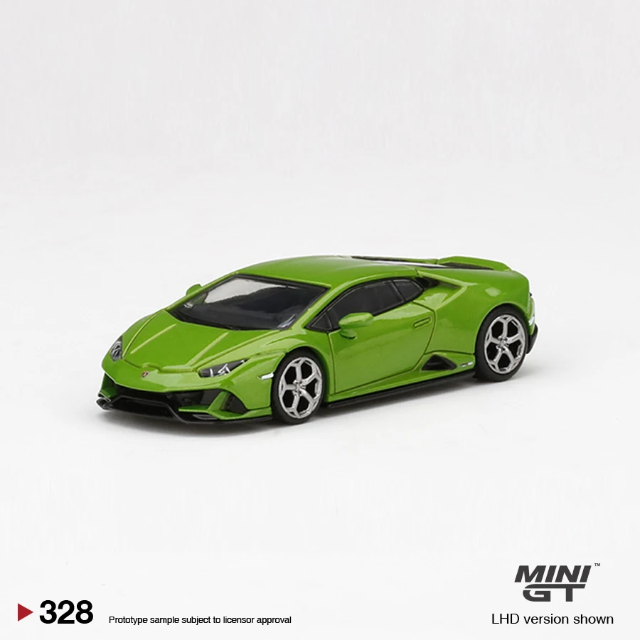 

Pre-Order MINI GT 1:64 Model Car Lamborghini Huracán EVO Verde Mantis Alloy Vehicle -LHD
