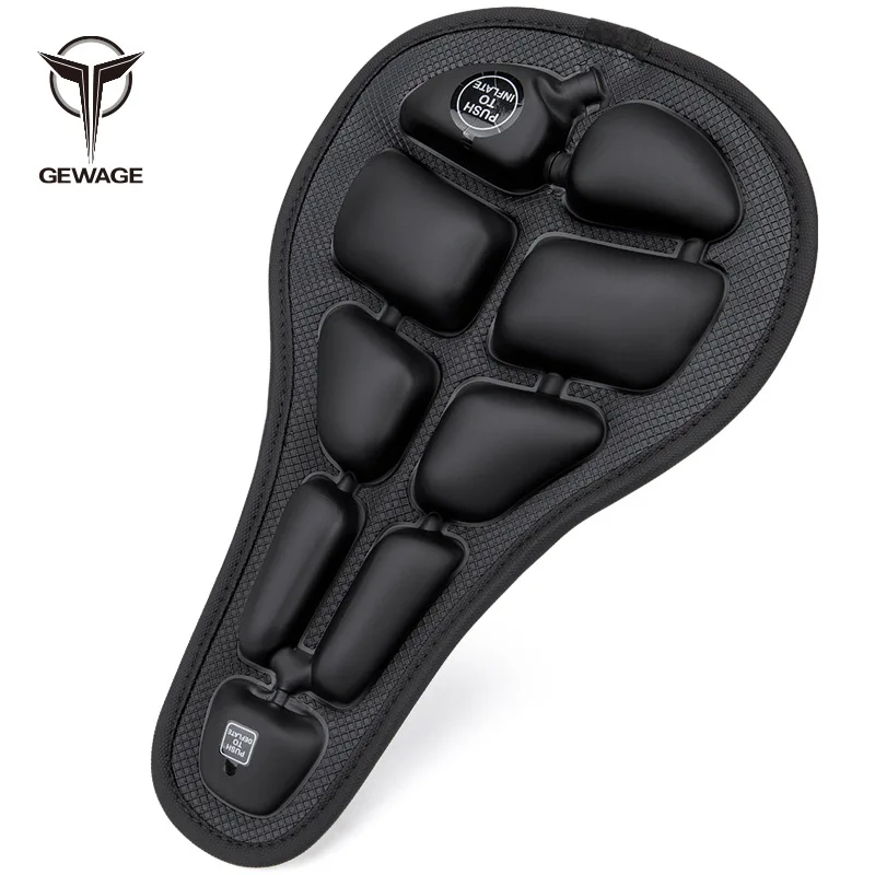 

Inflatable Bike Seat Cushion Cover 3D Shock Absorption Cover Mountain Bicycle Saddle Cover Waterproof Bike Airbag Cover