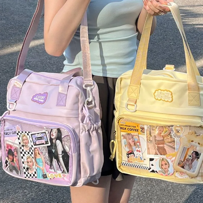 Рюкзак женский на одно плечо с подвеской в виде собаки