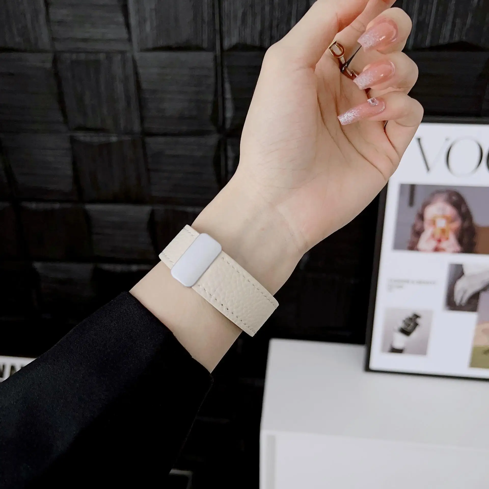 Leather Magnetic Strap for Apple Watch 8 Band 45mm 41mm Ultra 49mm correa Watchband Bracelet iWatch Series 7 se 6 5 41mm 38 40mm