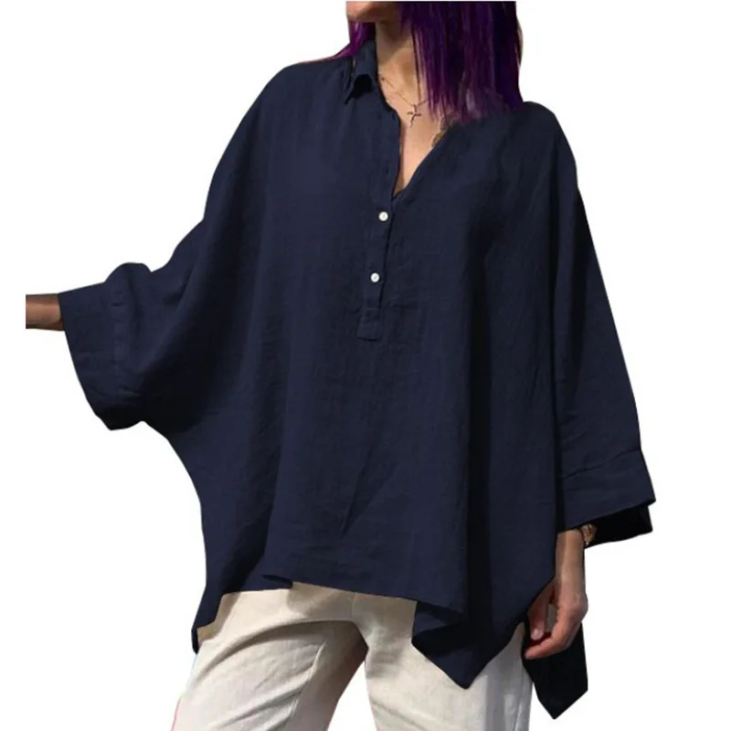 

Cotton Linen Casual Batwing Sleeve Summer Tops Tees Loose Women Clothing Vintage Y2k Tshirts Fashion Clothes Streetwear Summer