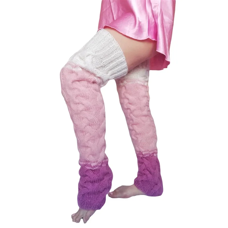 

Women s Knitted Leg Warmers Thigh High Preppy Style Ribbed Leg Warmers