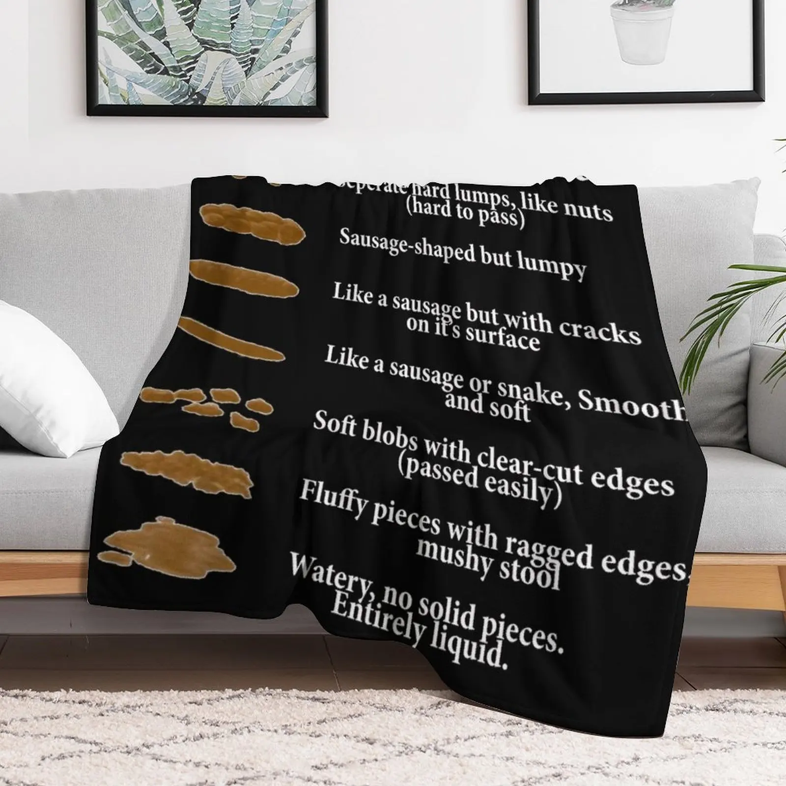 Табурет Бристоль Таблица в белом письме Черный фон Плед Одеяло Термальный сон