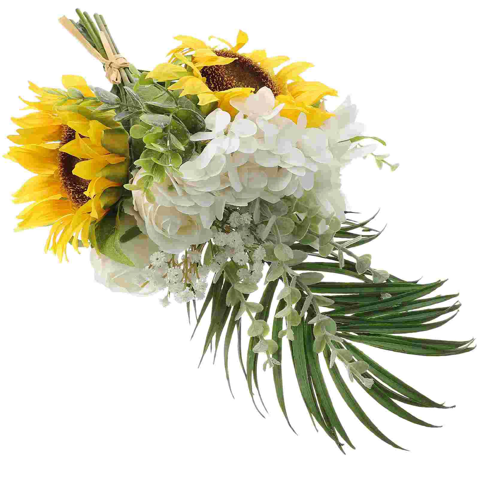 

Sunflower Bouquet Party Favor Wedding Flowers Bouquets Realistic Artificial Bride Vivid Simulated Romantic Exquisite Decor