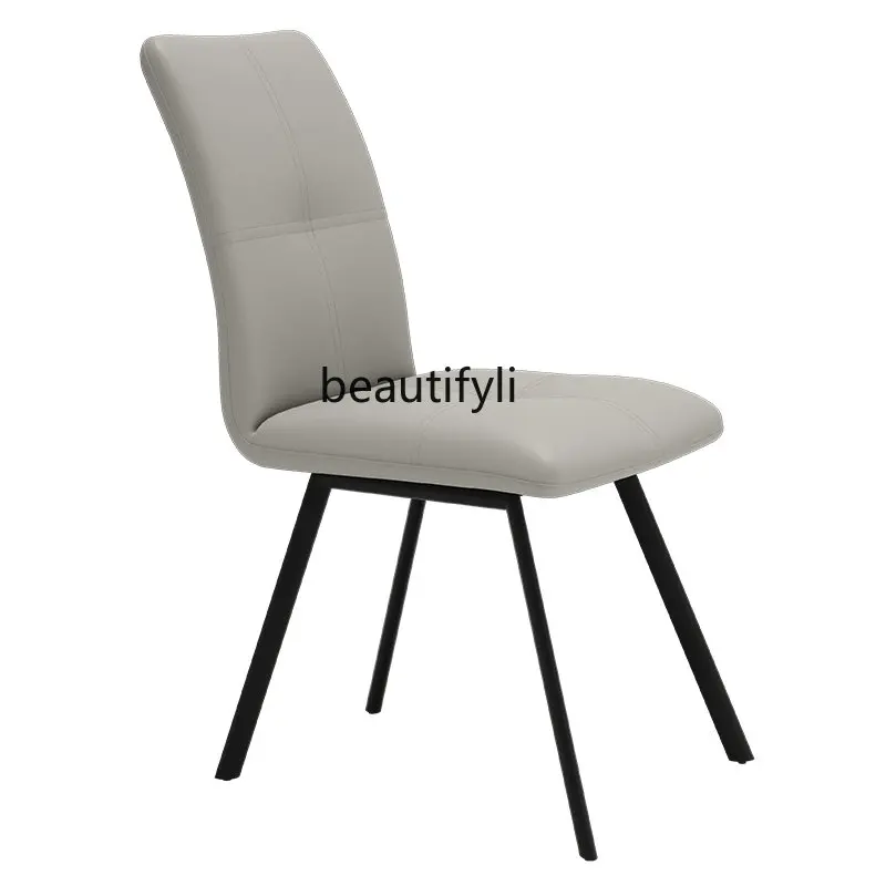

yj Chair Soft Cover Comfortable Armchair Home Long Sitting Not Tired Simple Style Dining Stool