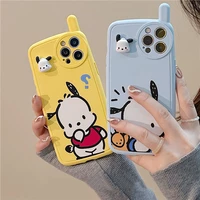 kawaii sanrio pochacco creative cartoon phone cases for iphone 13 12 11 pro max xr xs max y2k girl shockproof soft shell fundas
