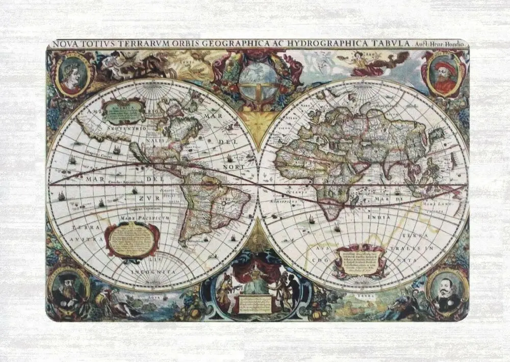 

Настенный декор для столовой 1630 карта мира Оловянная Металлическая Вывеска