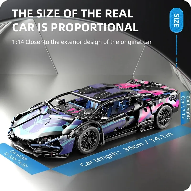 1314 шт. Детский конструктор гоночный Спорт