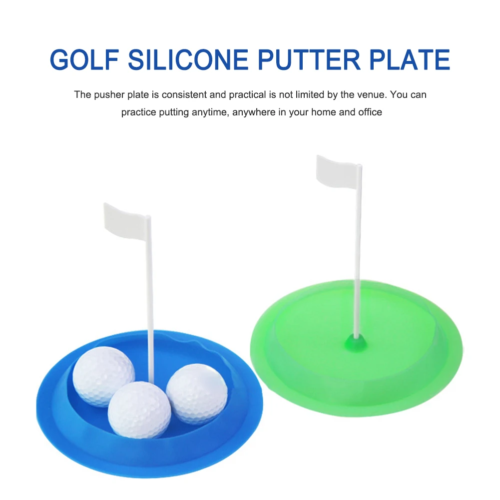 

Golf Putting Hole Cup Practice w/ Flag Putter Trainer Indoor Training Aids