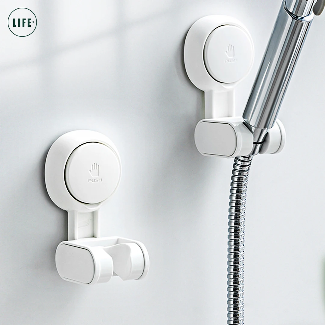 

3Life Universal Adjustable Hand Shower Holder Suction Cup Holder No Punching Shower Rail Head Holder Adjustable Bathroom Bracket