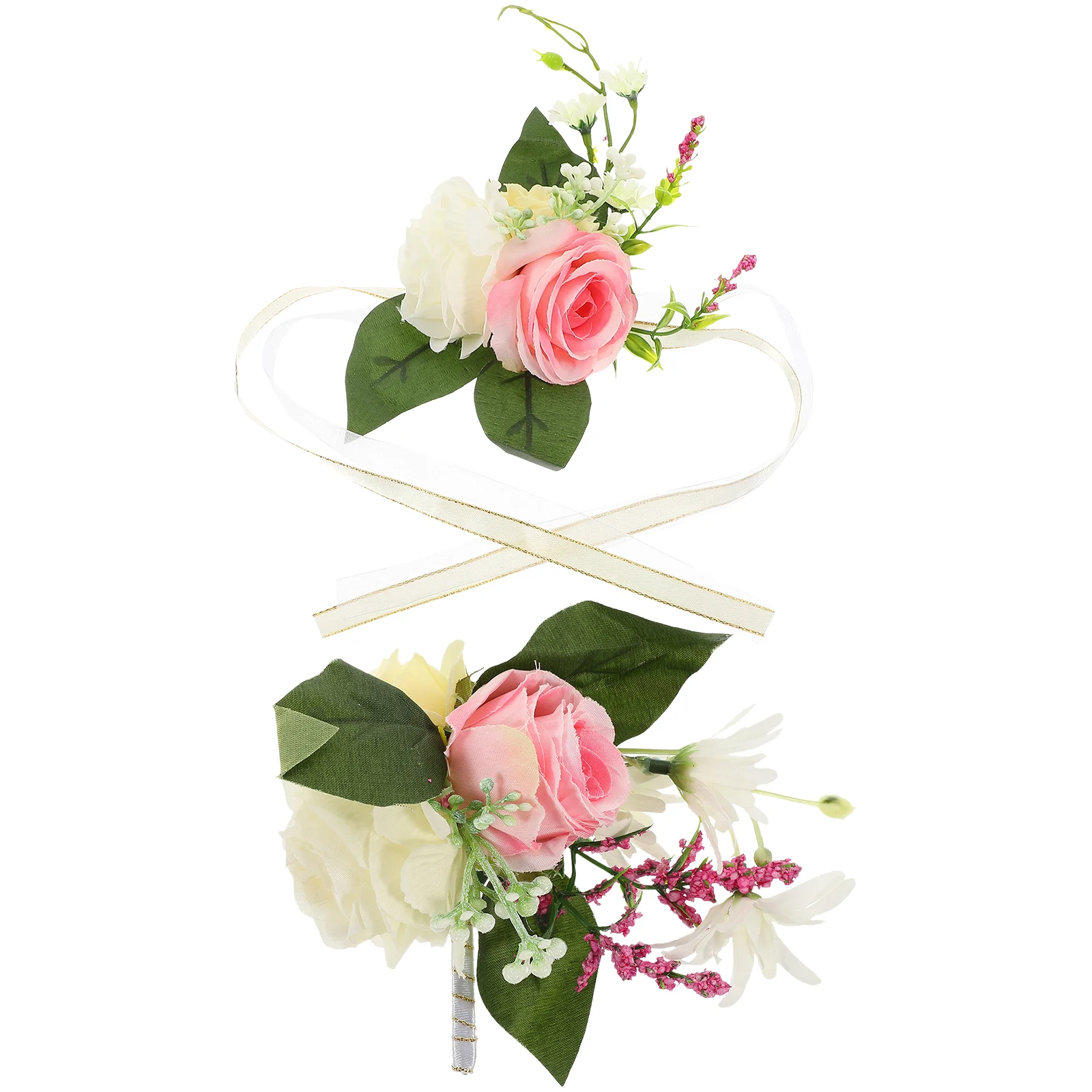 

Wedding Boutonniere Wrist Flower Corsage Mori Department 16X13CM Pink Bridesmaid