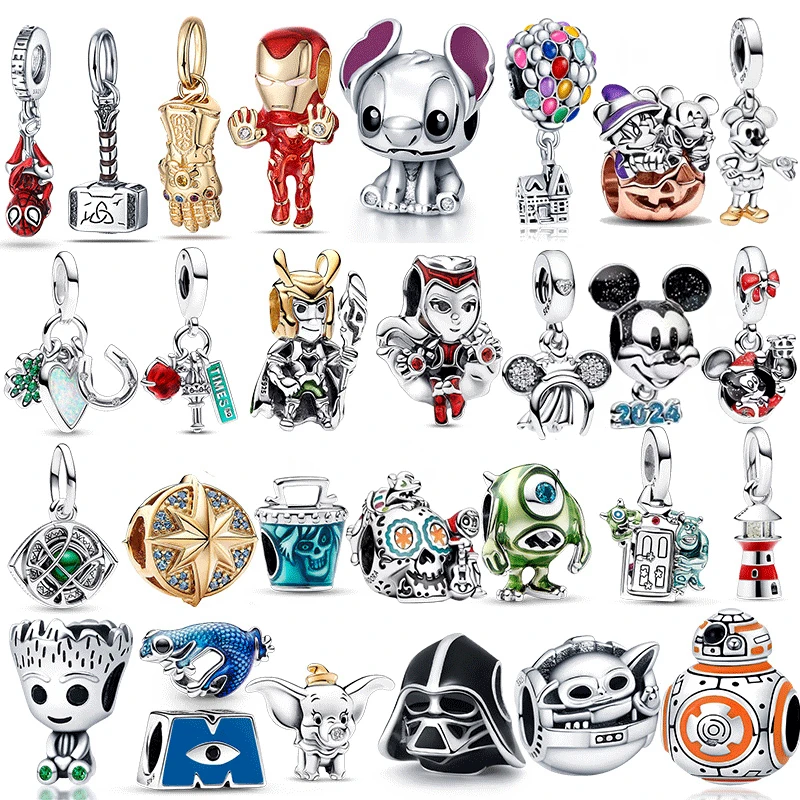 Marvel 100% 925 Perline In Argento Sterling Sono Adatte Per Bracciali Originali Pandora Donne Star Wars Pendenti Gioielli Fai Da Te Hot New