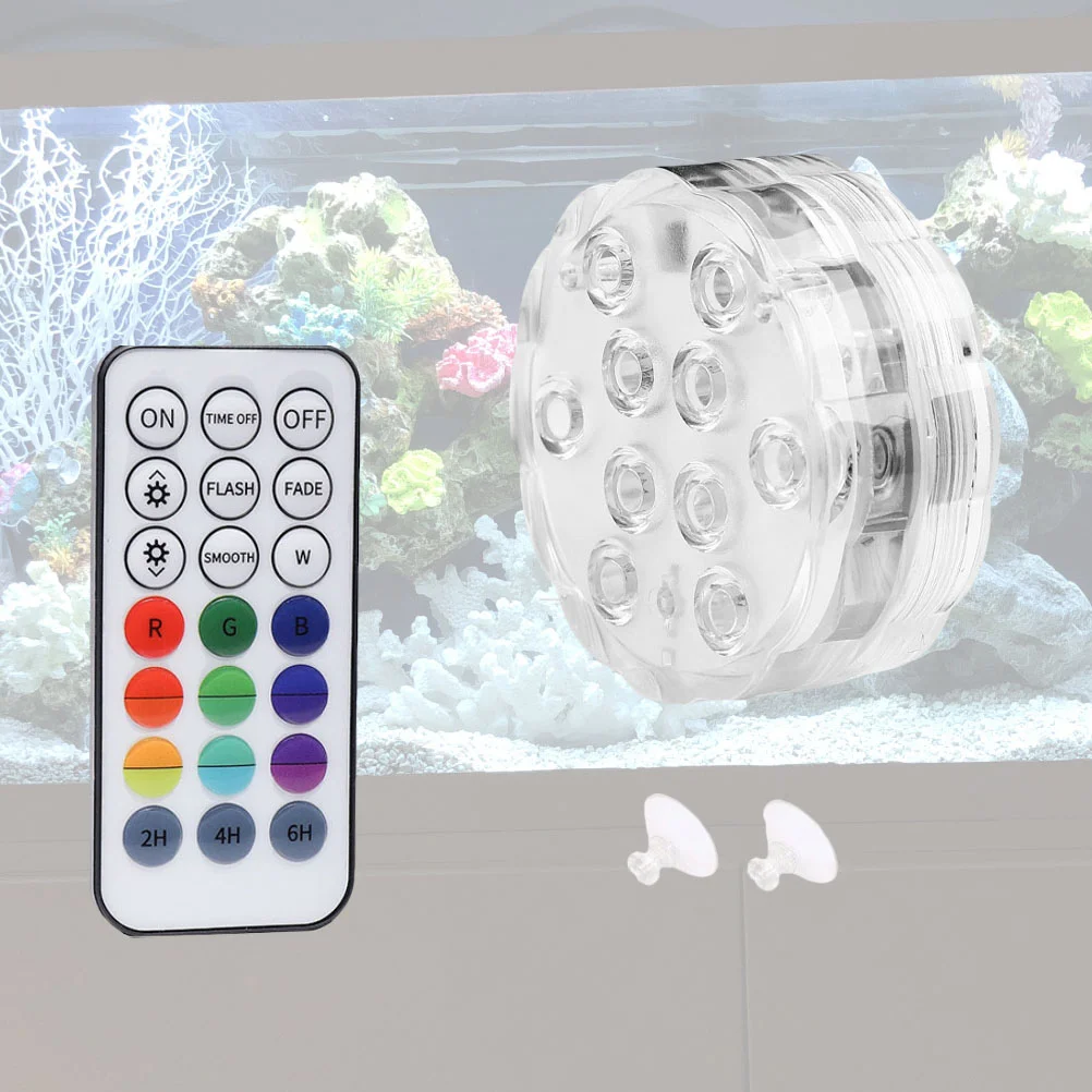 Magnetic Suction Cup Diving Lamp Underwater Lights for Aquarium Fountain Decoration Pool Submersible LED