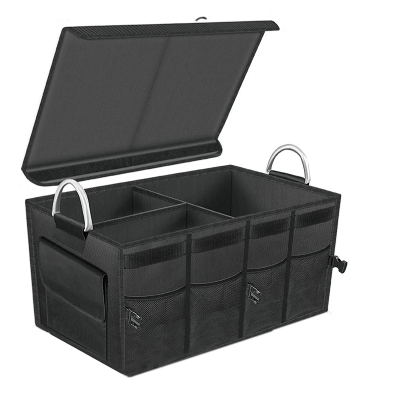 

Car Trunk Organizer Storage Collapsible Multi Compartment Car Organizer, SUV Trunk Organizer Auto Trucks Trunk Box