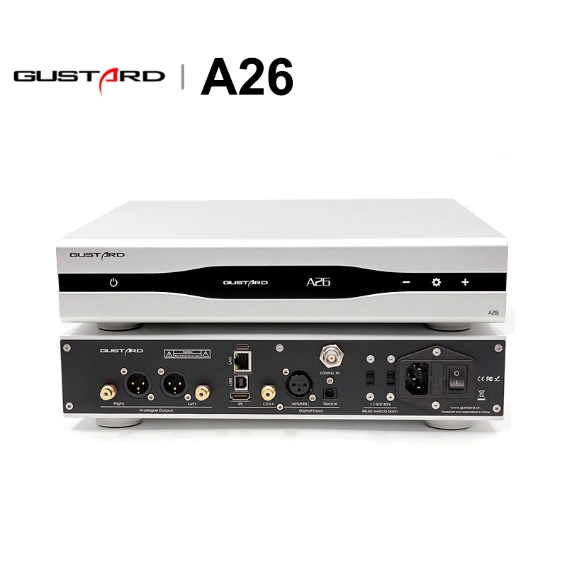 Gustard A26 High Performance Audio DAC dual AK4499EX AK4191 chips Streamer/Renderer XMOS DSD512 PCM768K MQA384K Remote