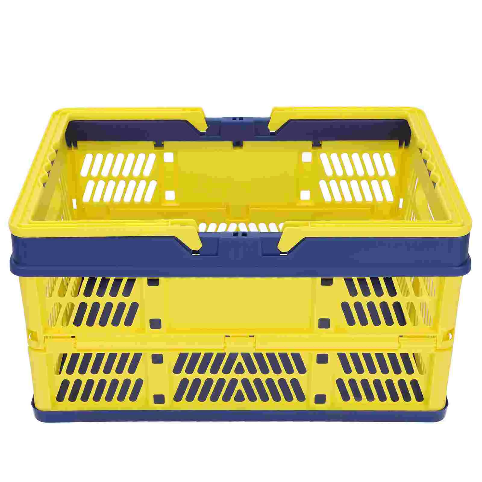 

Складная корзина, сверхпрочная коробка для хранения, складная коробка для хранения, корзина для продуктов, корзина среднего размера, пластиковые складные корзины для покупок